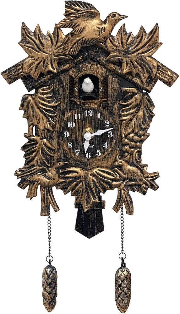 Unique Vintage Cuckoo Clock - Features Night/Day Modes and Adjustable Chime