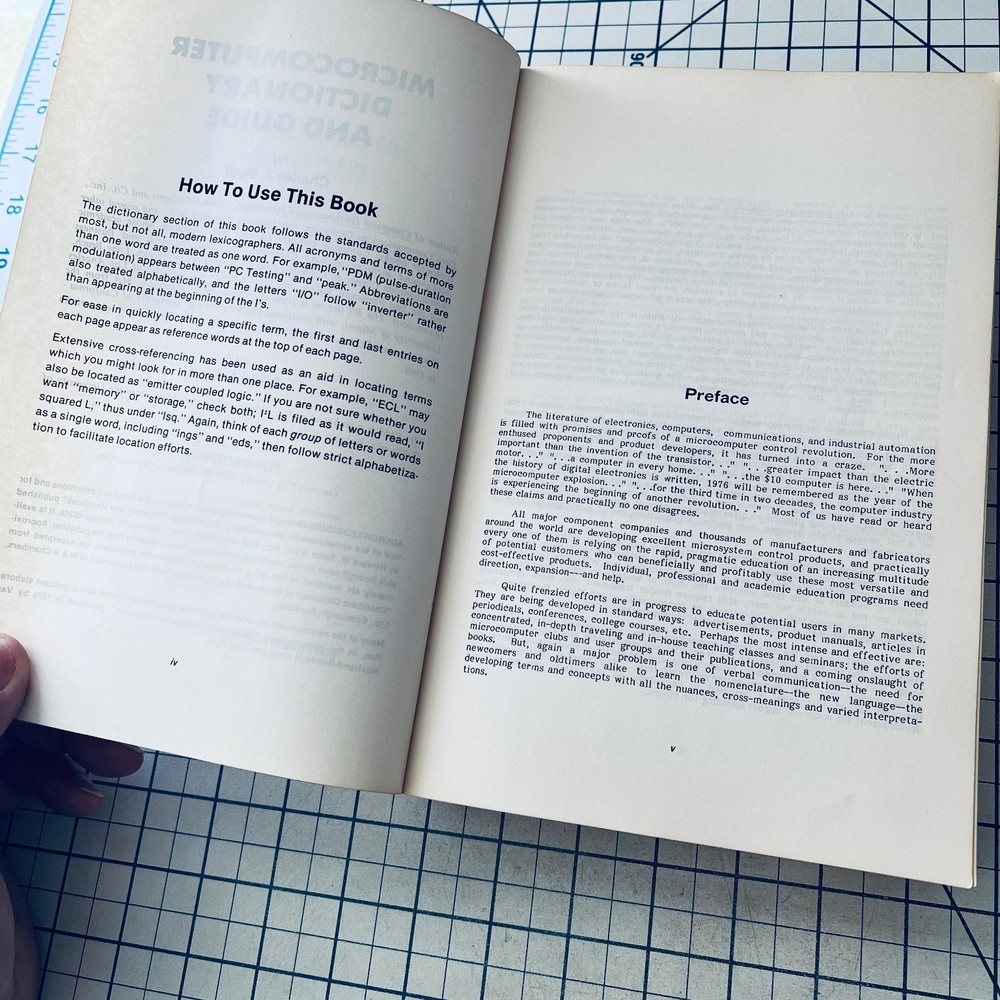 Microcomputer Dictionary and Guide 1976 Charles Sippl Vintage Computing Book