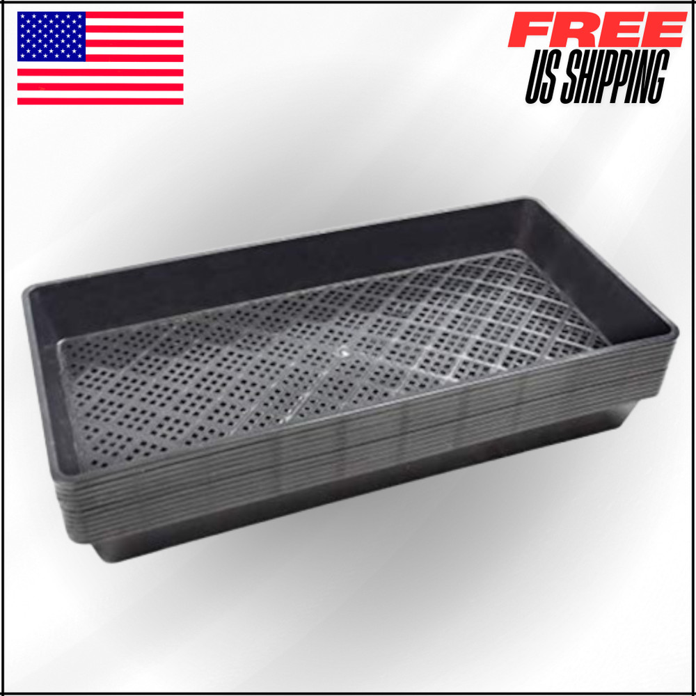 Mesh Bottom Trays 1020 for Soil Blocking, Seedling Starter, Microgreen Seed 10Pc