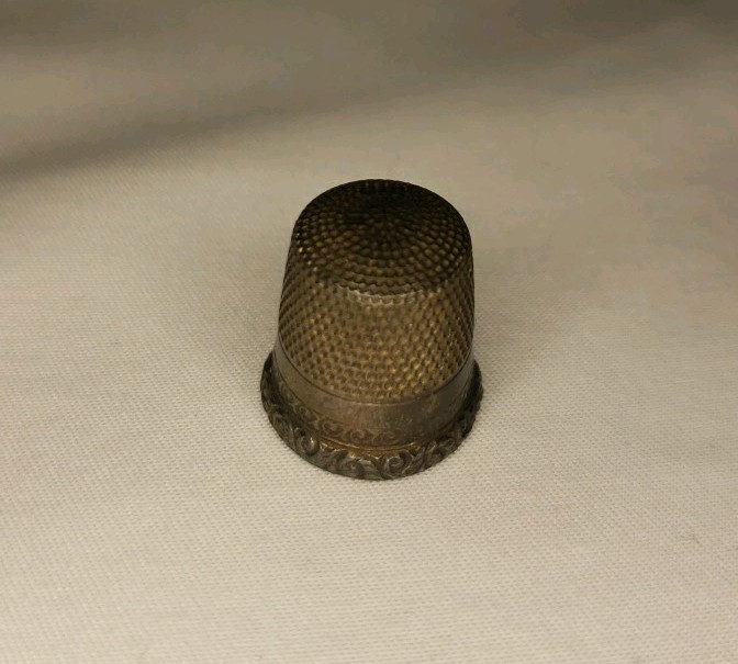 Sterling Silver Vintage Thimble 8, Sewing Accessory Tool