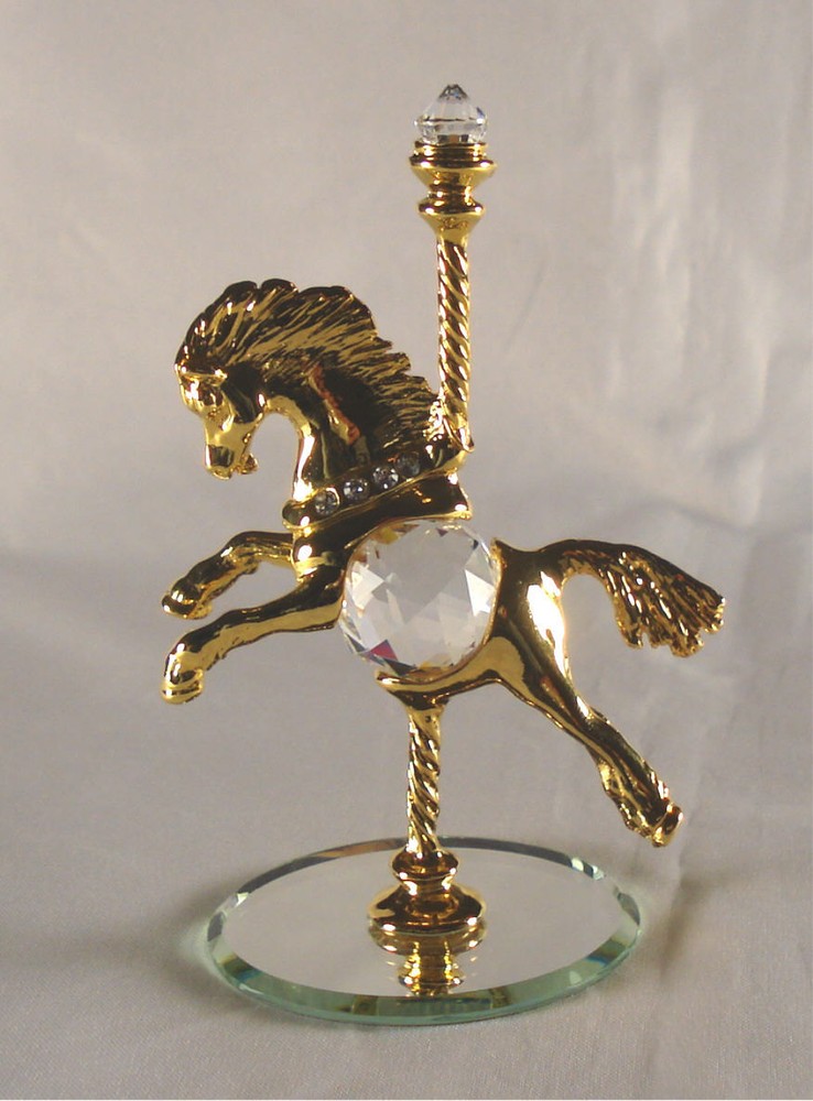 Carousel Horse Handcrafted Using Swarovski Crystal