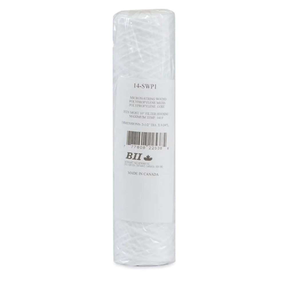 10" String Wound Water Filter Replacement Cartridge | FDA Grade Potable Water &