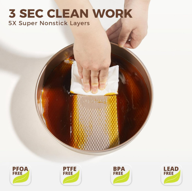 New 9-Piece Nonstick Bakeware Set – Stackable Gold Baking Pans with Rack