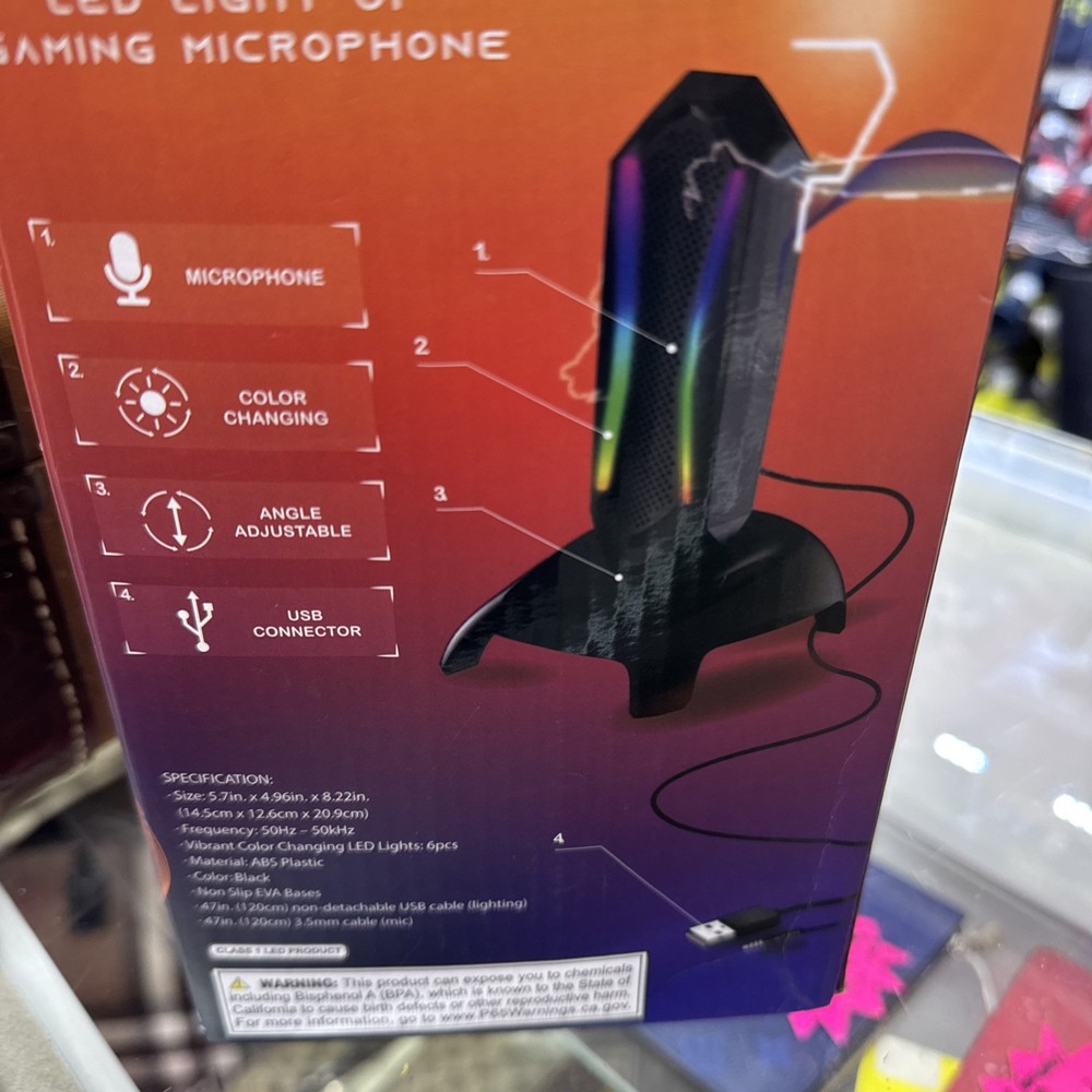 LED Light Up Gaming Microphone by Unlocked