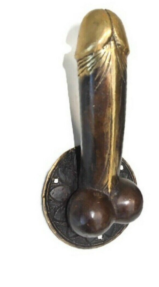 Novelty Solid Brass Door Pull / Hook 7" (170mm) Vintage Style Heavy Aged Brass