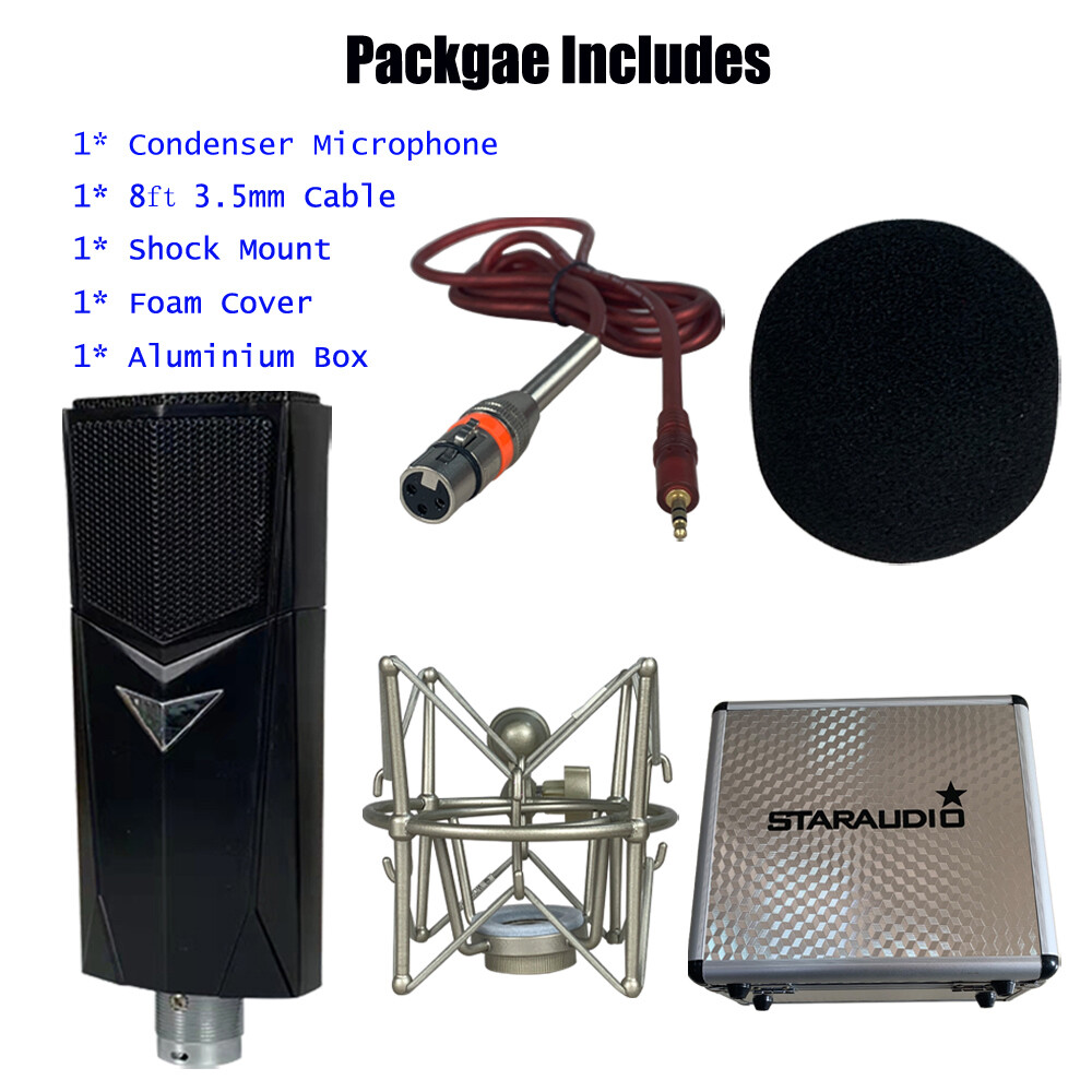 Studio Microphone Kit For Live Stream Broadcast Recording Condenser Chatting Mic