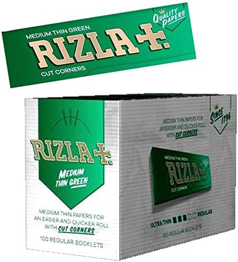 Green Cigarette Rolling Papers 100 Booklets