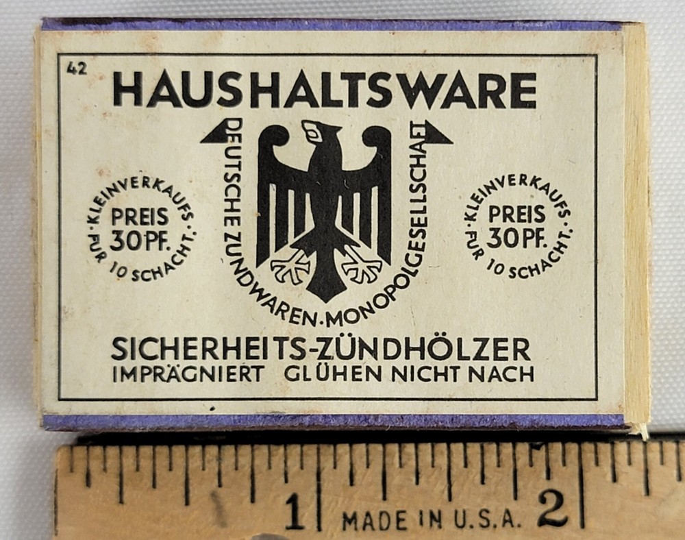 RARE WW2 GERMAN HAUSHALTSWARE MATCHES