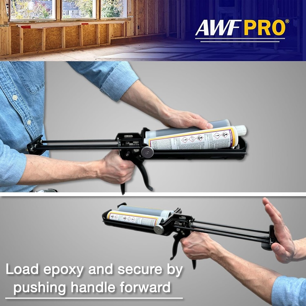 AWF PRO Extended-Set Two-Component Epoxy 20.2 oz, Applicator Gun Included