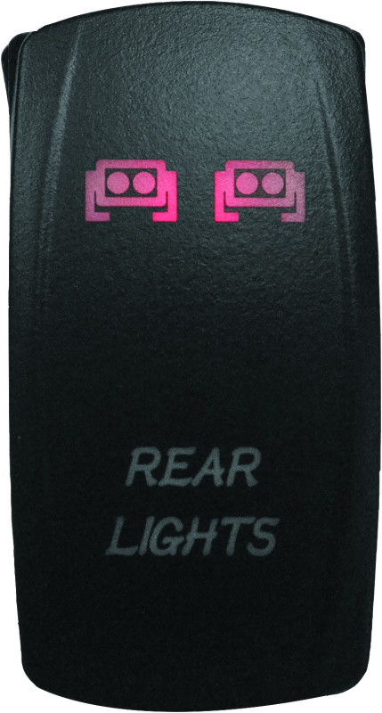 DragonFire Racing Lighted Switch Rear Light On/Off Red