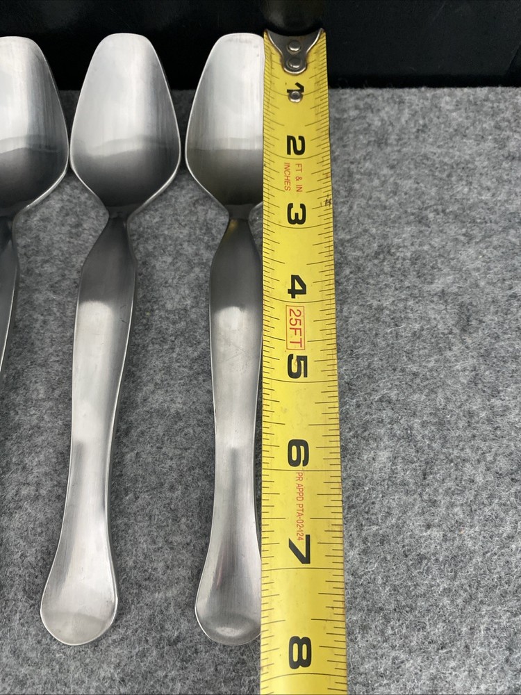 4 Retroneu 18/10 Stainless SILHOUETTE Flatware Dinner Spoon Flatware