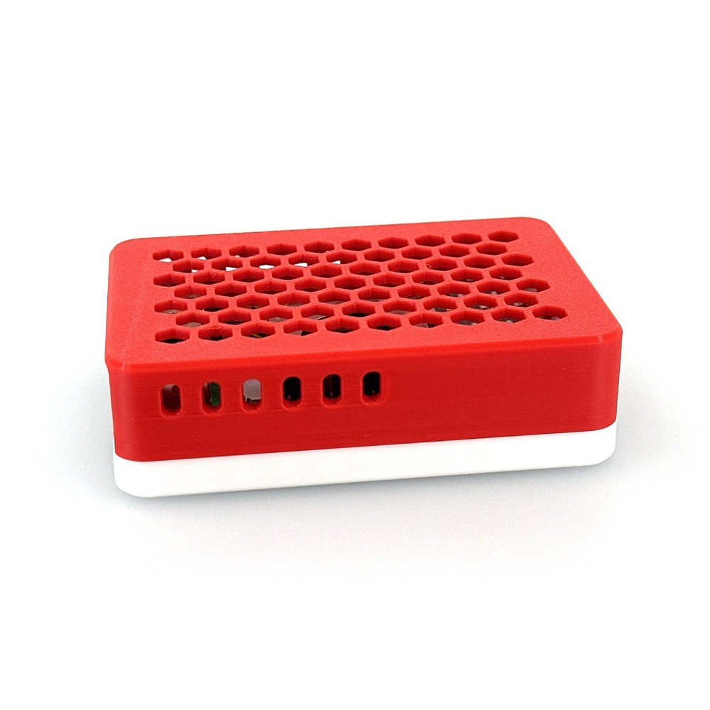 Raspberry Pi 5 Case, Custom 3D Printed with Silicone Bumper Pads, Ventilated