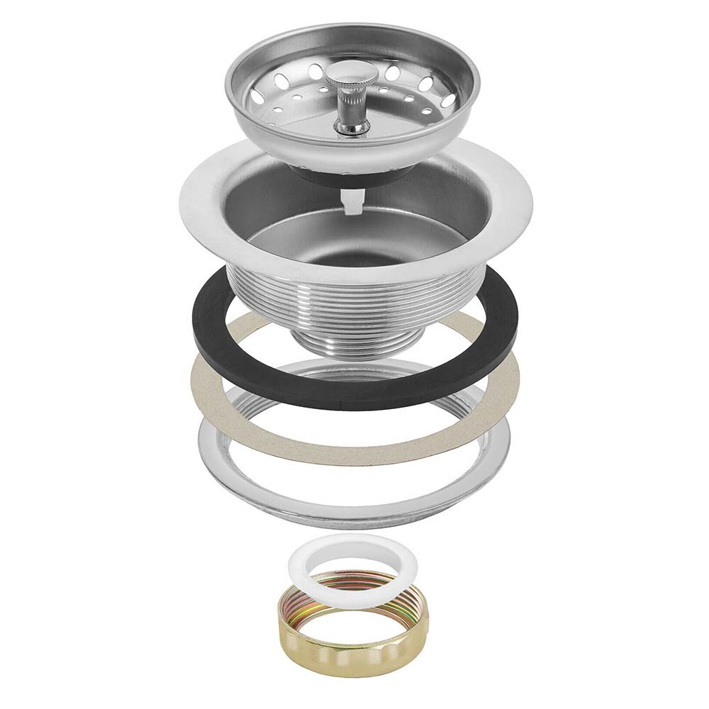 4400246 3-1/2" Kitchen Sink Strainer Assembly with Brass Locknut (Deluxe)