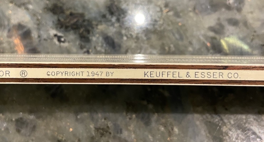 Vintage Keuffel & Esser Co 4083-3 Log Duplex Vector Slide Rule w/Case & Instruct