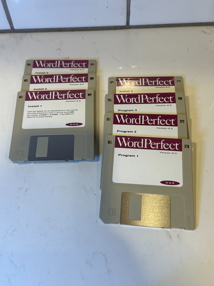 Vintage PC 3.5 Floppy Disk Software OS Programs 3 1/2 Inch DOS Windows