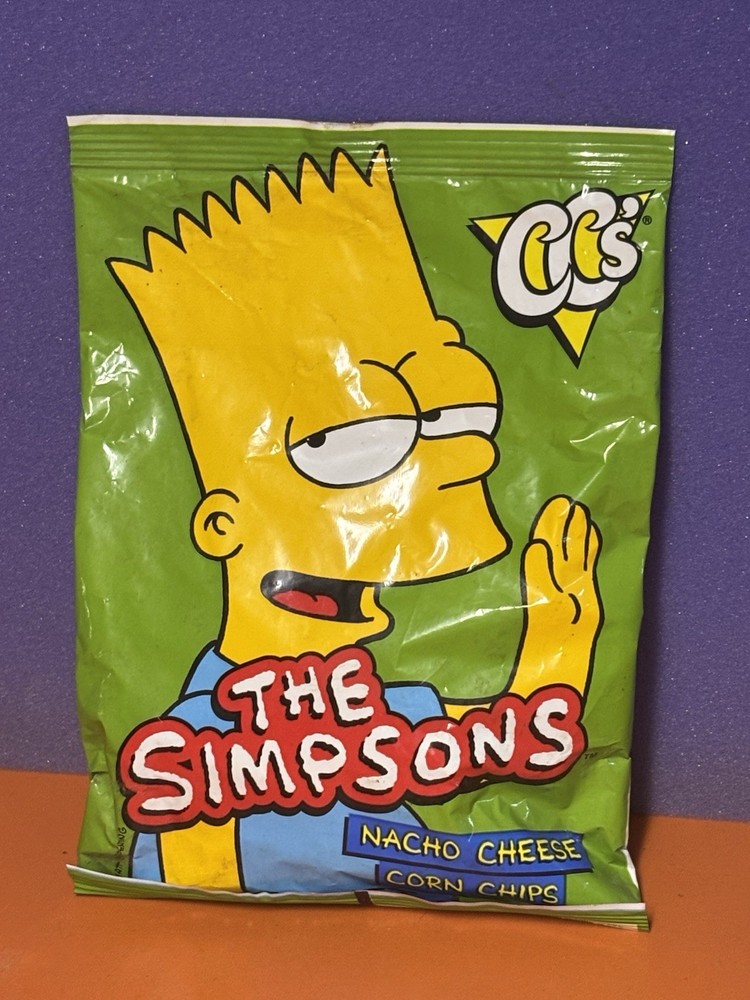 The SIMPSONS - CC’s NACHO CHEESE CORN CHIPS UNOPENED from AUSTRALIA / 1997