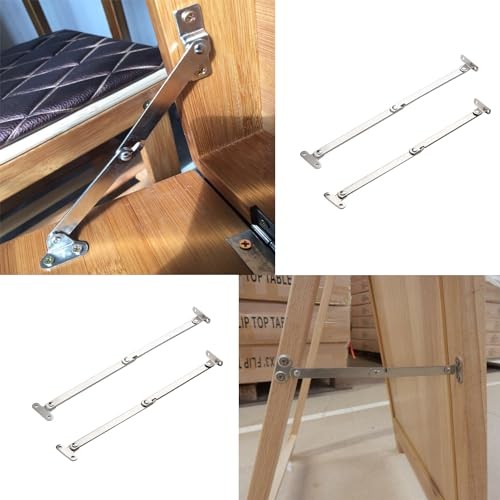 2 Pack Folding Lid Support Hinge Drop Lids Stay Replacement Bracket Rod