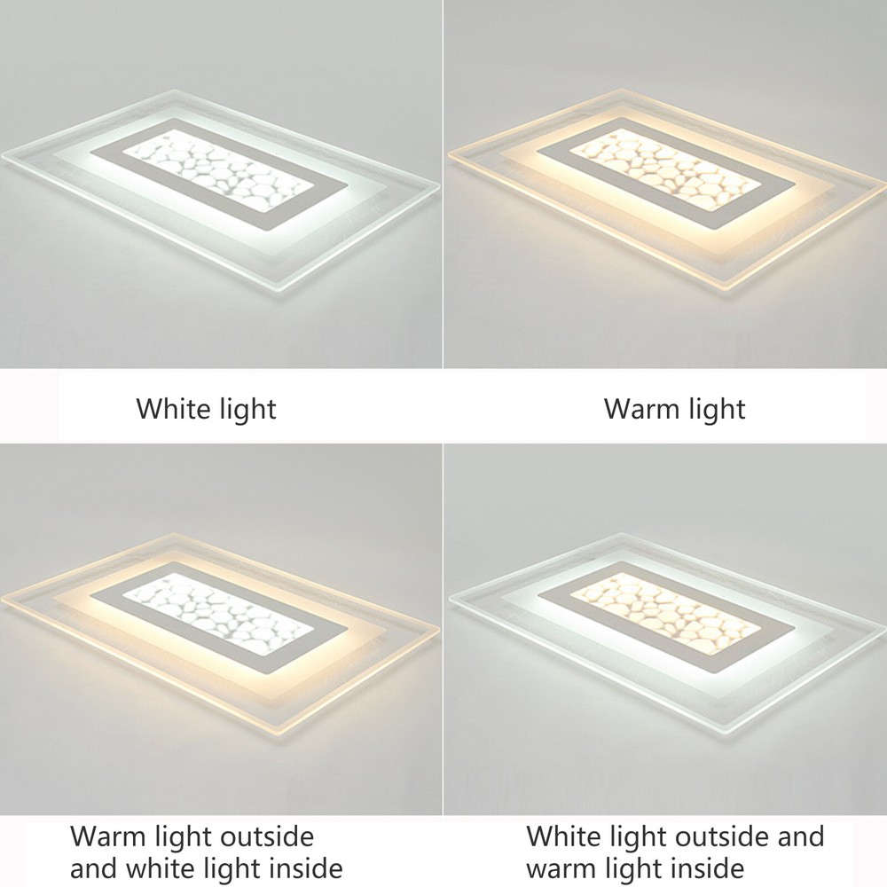 Acrylic LED Ceiling Light Modern Flush Mount Light Chandelier W/Remote Control