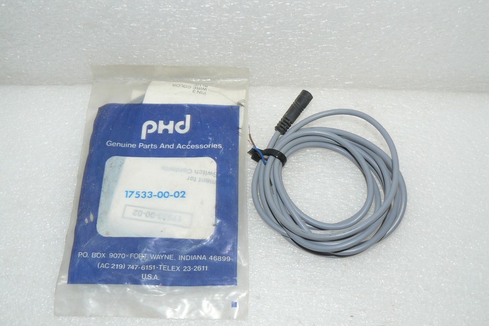 PHD 17533-00-02 CORDSET W/ QUICK CONNECT FOR SENSOR NEW