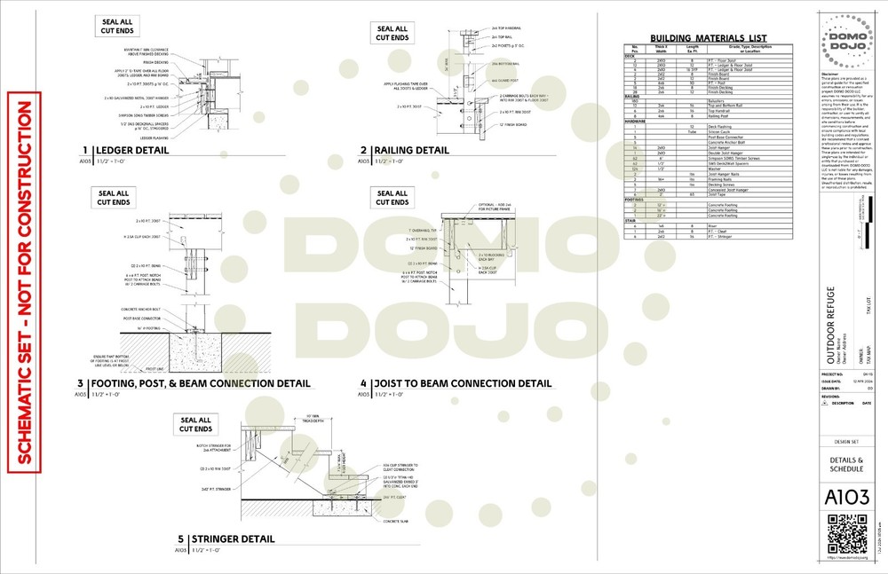 Outdoor Refuge Deck Plans – PDF Downloadable Blueprint