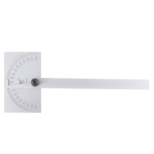PEC Tools Stainless Steel Angle Protractor 6" Blade, 0-180° Range