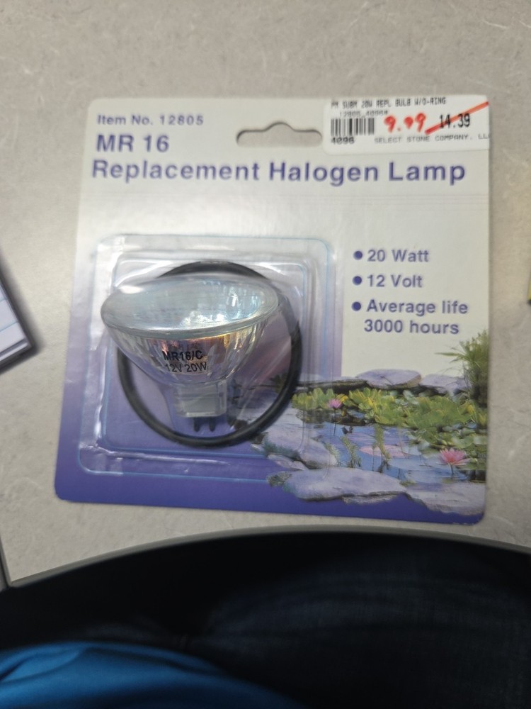 Sup Pond Halogen Repl Bulb MR16 20watt