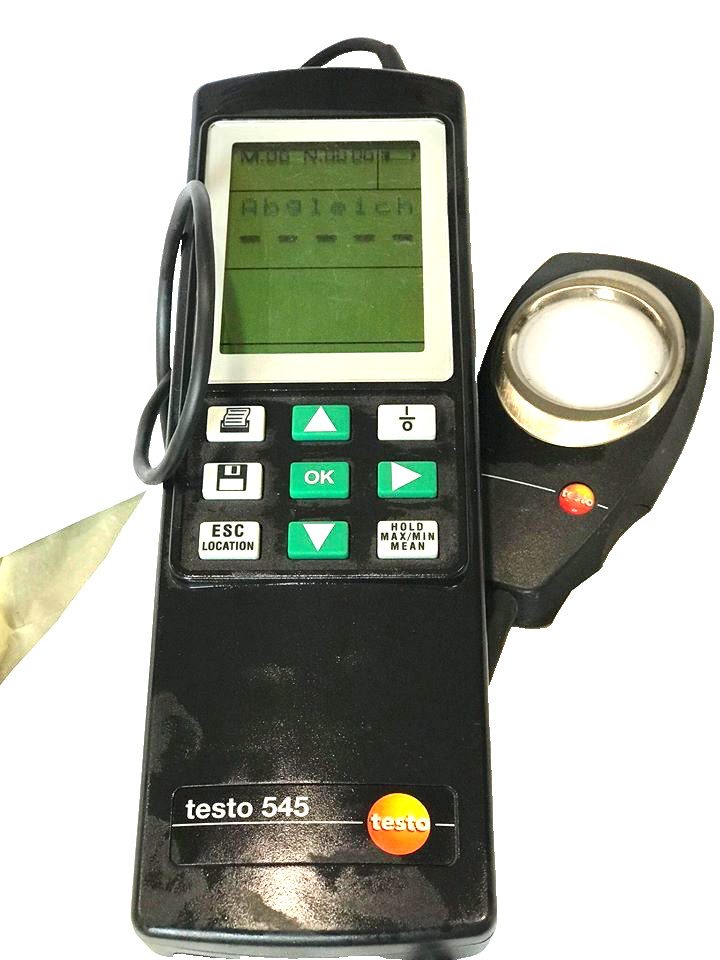 Testo 545 Light Meter Datalogger, Multi-Point POWER ON.