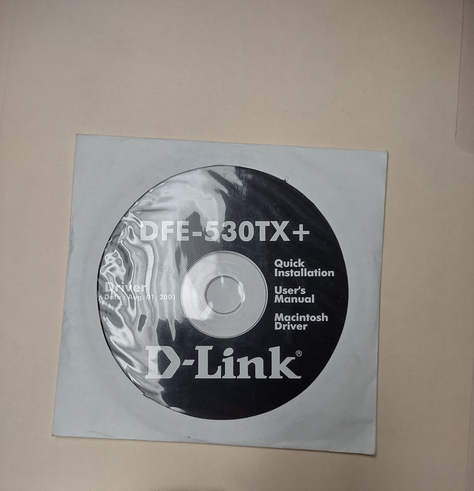 D-Link DFE-530TX+ PCI Adapter Drivers & Manual CD (Macintosh, Linux, Windows)