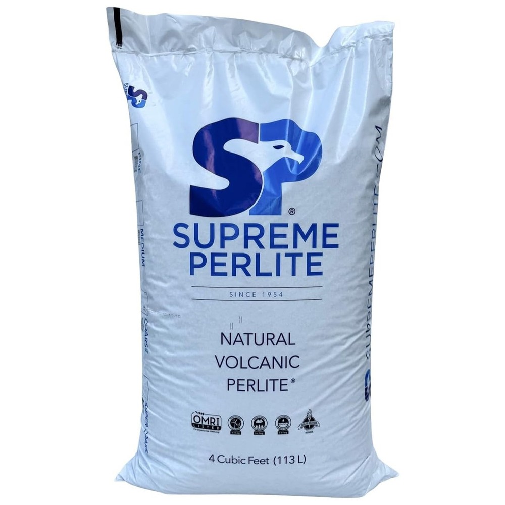 Supreme Perlite Medium Horticultural Perlite for Potting Soil Mixes, 4 Cu Ft Bag