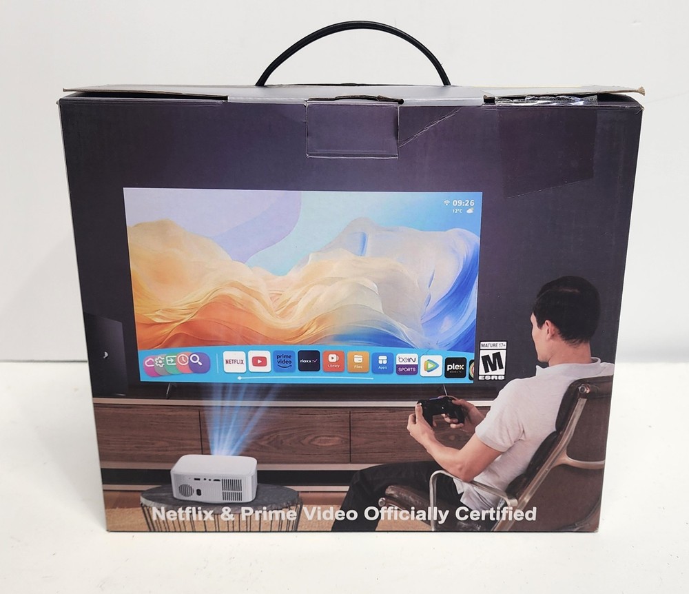 Netflix Licensed Projector with Wifi Bluetooth 4K, Auto Keystone P92 Max