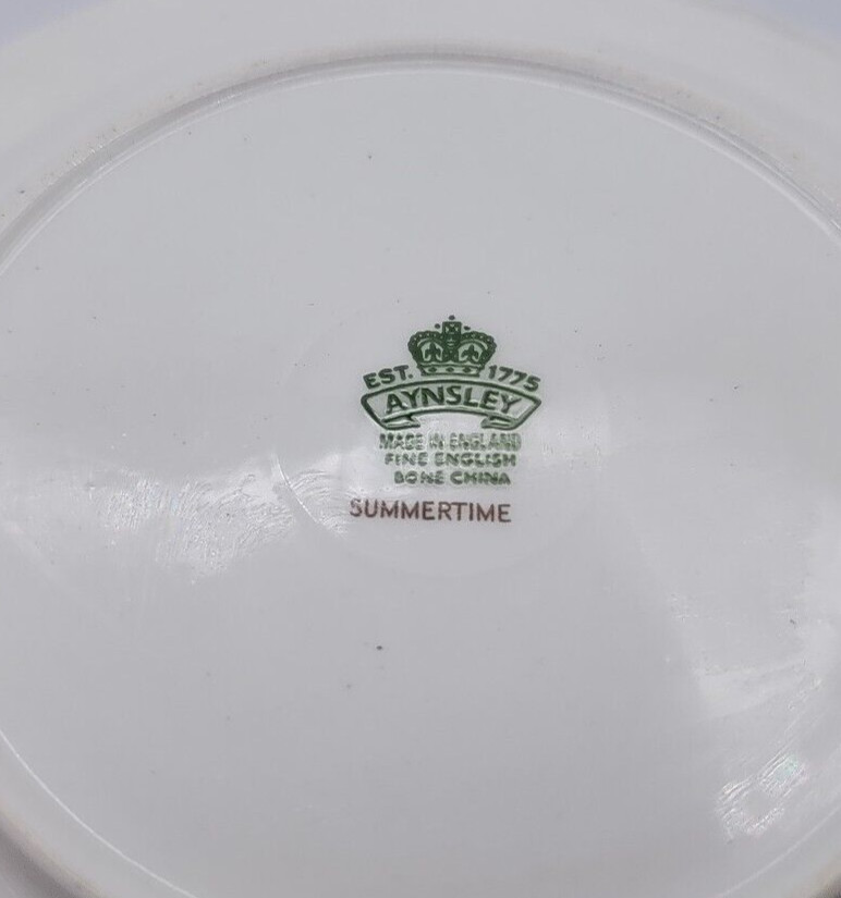 Aynsley Fine Bone China Summertime Pattern 6 Piece Place Setting