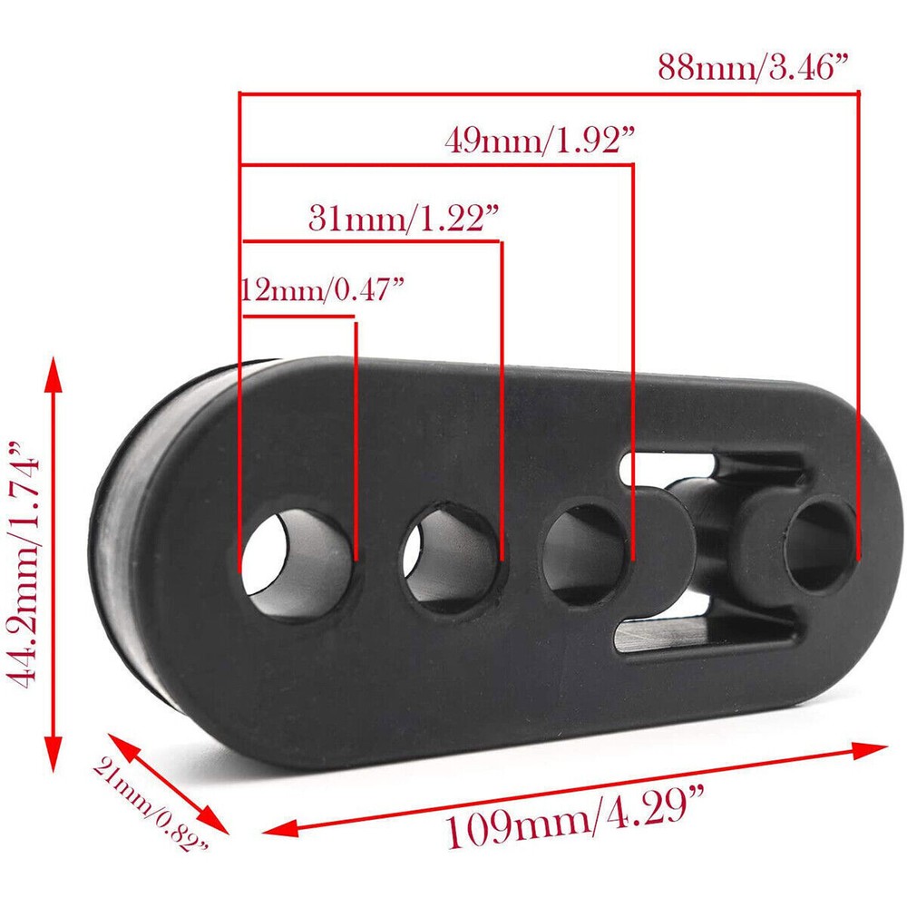 4× Performance Polyurethane Rubber Exhaust Hangers Adjustable Muffler Universal