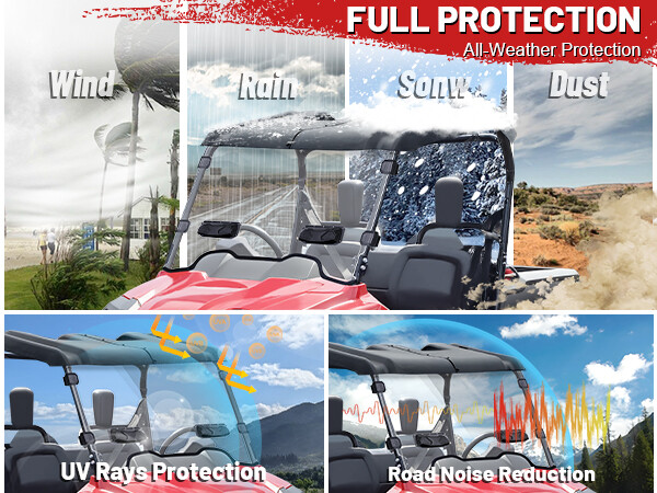 Pioneer 700 700-4 2014-2025 Vented Windshield PC Scratch Resistant Full Window