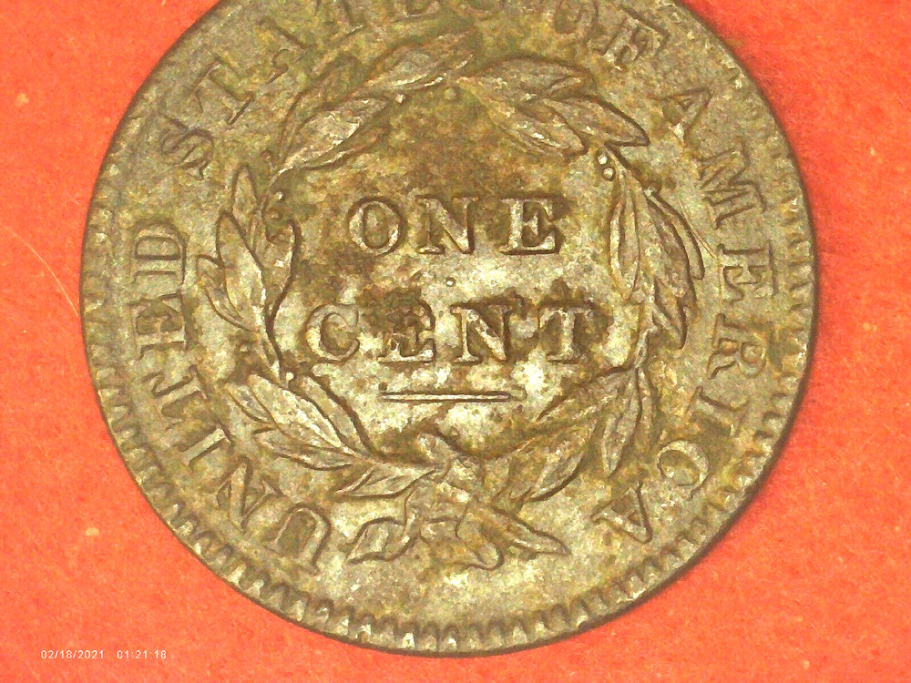 1832 Coronet Head Large Cent Medium Letters