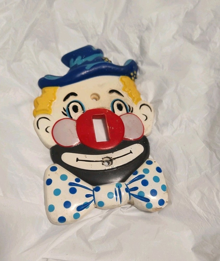 Vintage Retro Clown Switch Plate Ty70