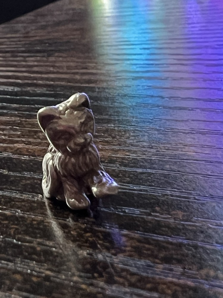 Miniature 925 Solid Silver Cat Kitten