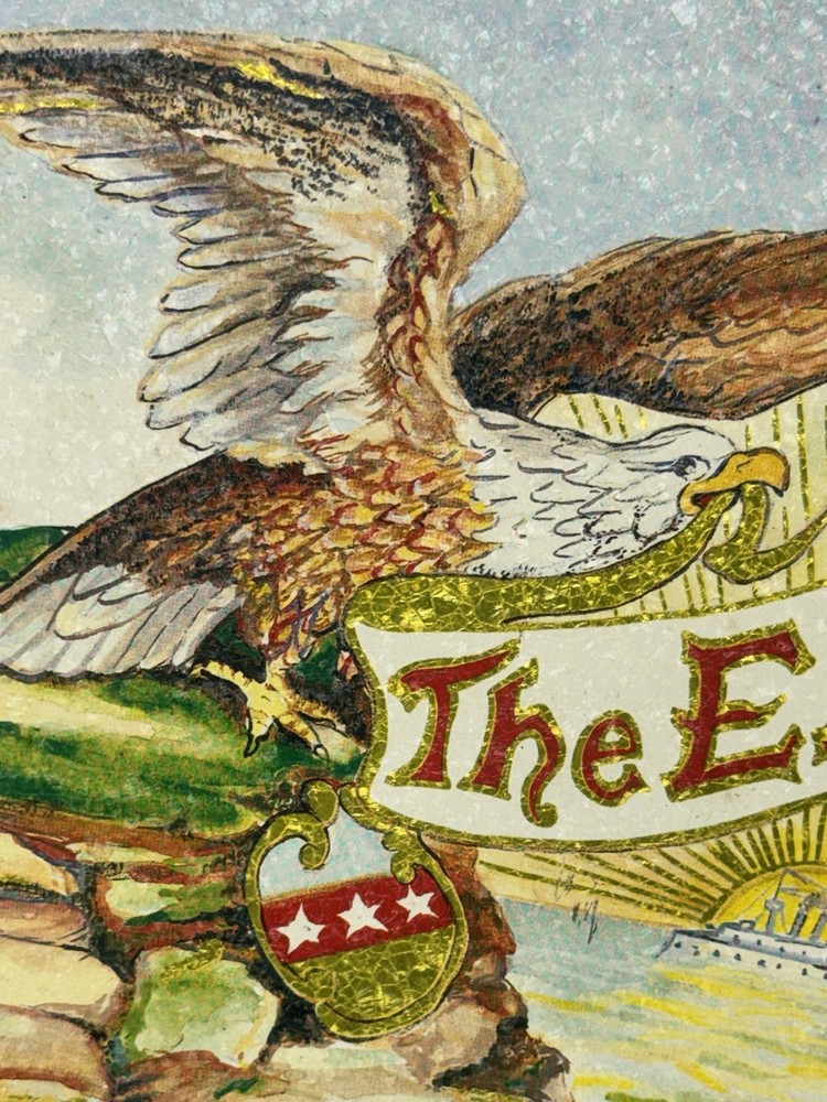 Vintage The Eagle Tin Made In Hong Kong