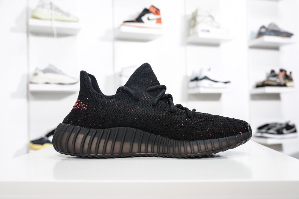Yeezy Boost 350 V2 Core Black Red Stripe BY9612
