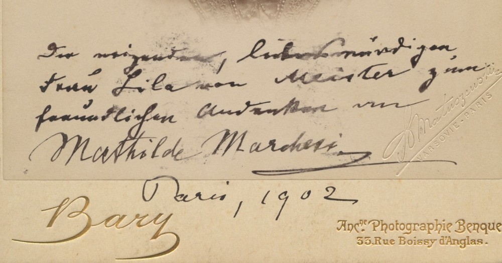 MARCHESI, Mathilde de Castrone.: OPERA Signed Photograph