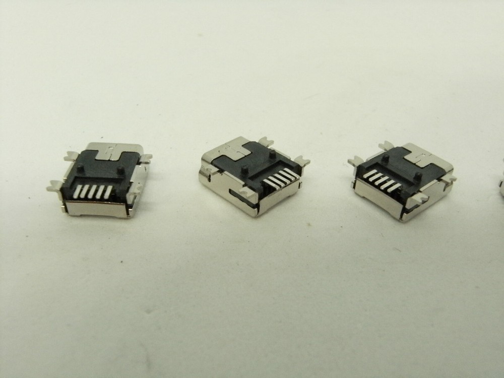 5 Pcs Pack Lot Mini USB Type B 5Pin Female Socket Right Angle SMD Jack Connector