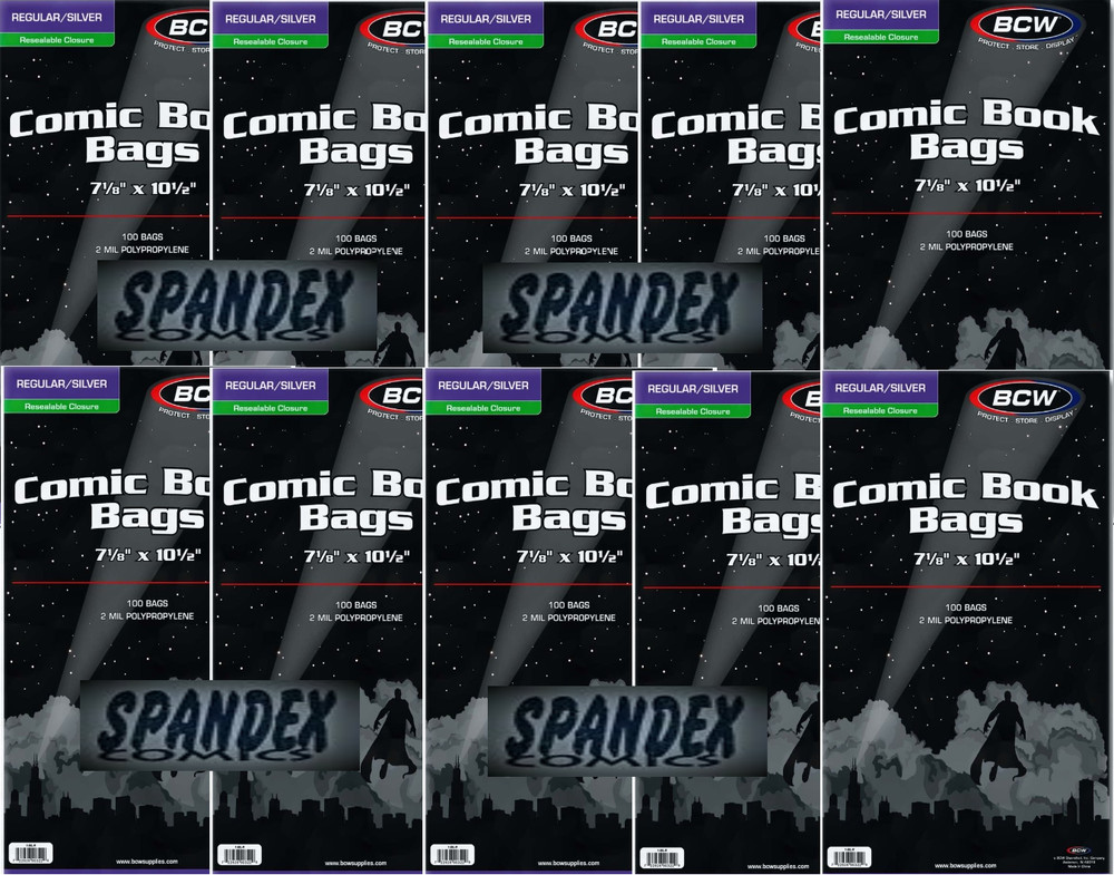 1000 - BCW Silver Regular Resealable 2-Mil Polypropylene Comic Book Bags!