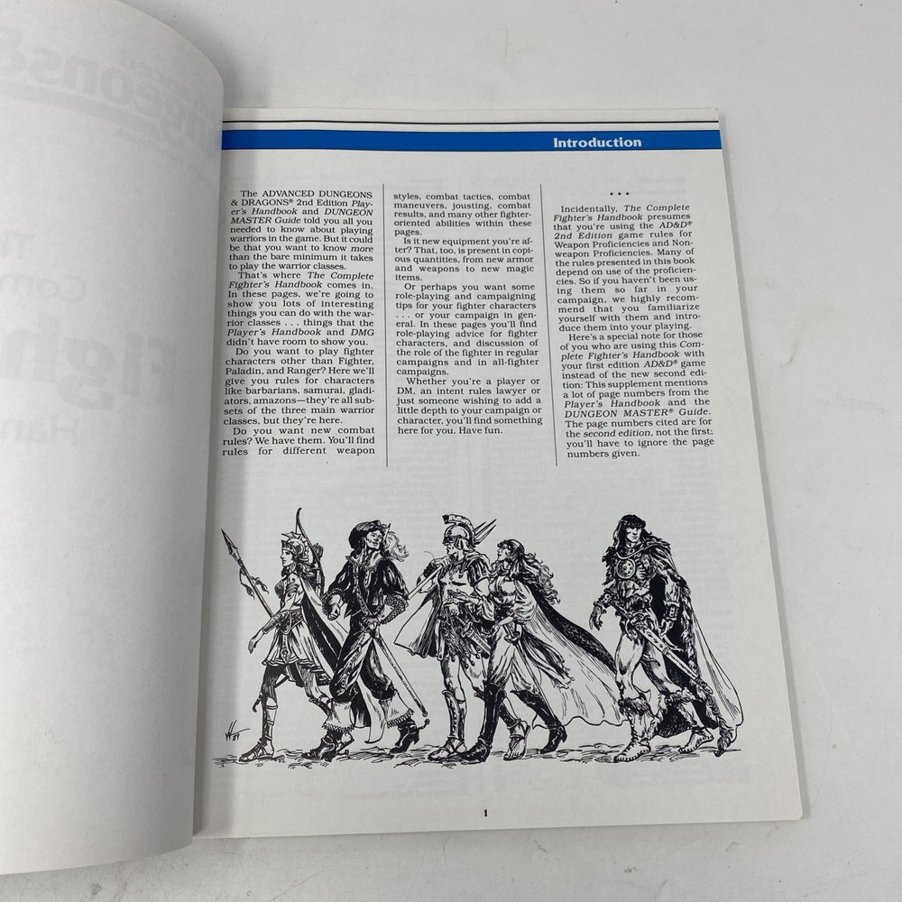 ADVANCED DUNGEONS & DRAGONS Complete Fighters Handbook (1995 TSR) 2110 EUC