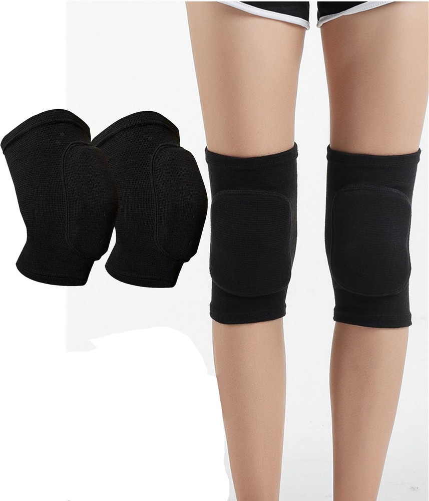 YYaaloa Knee Pads Sponge Brace Breathable Flexible Medium, Black 1Pair