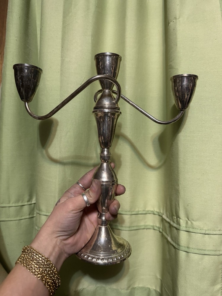 Sterling Silver Weighted Candlestick Set