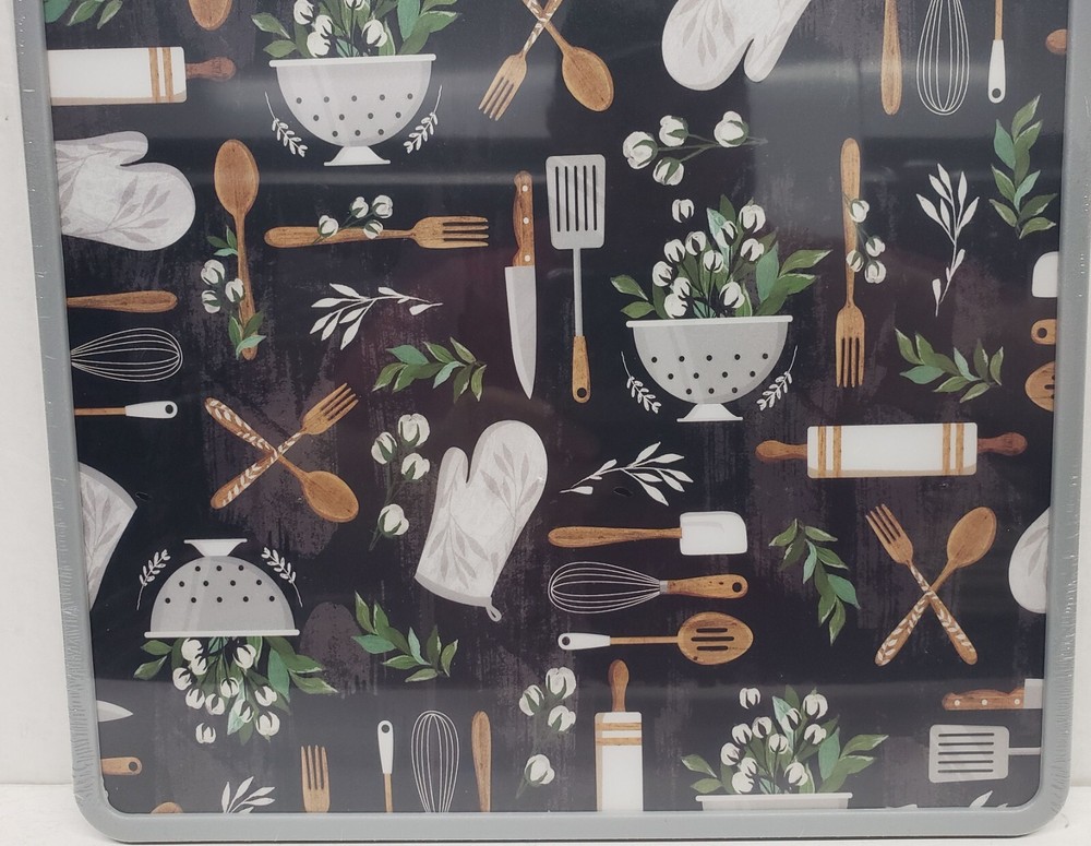 Kitchen Plastic Cutting Board (12"x15") KITCHEN ITEMS,KITCHENWARE, grey frame,HL