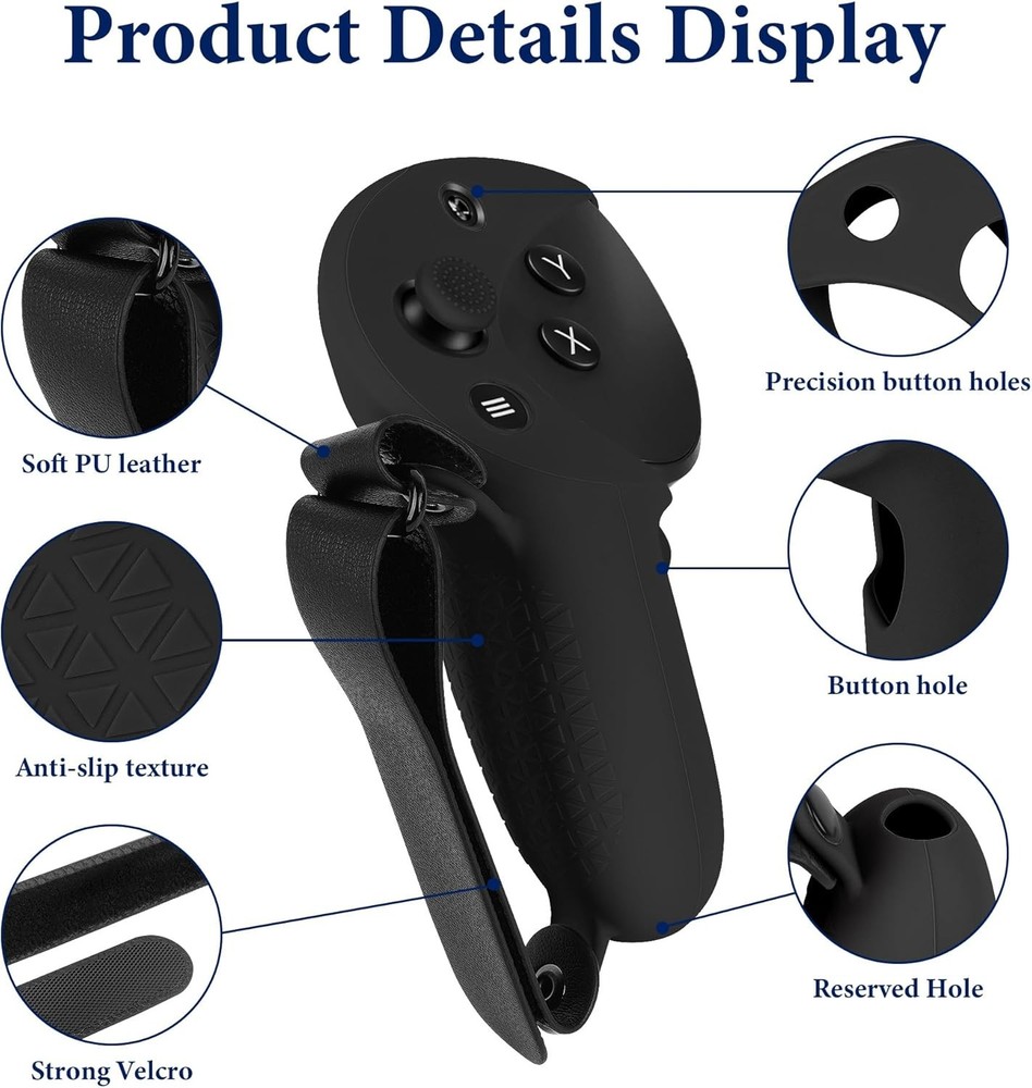 VR Silicone Controller Cover Compatible with Meta Quest Pro, Anti-Throw