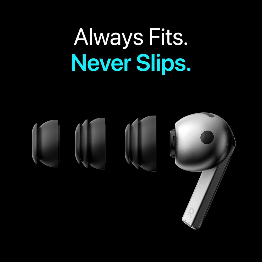 Premium Multi-Flange Eartips for Galaxy Buds3 Pro/Galaxy Mixed(SML), Black
