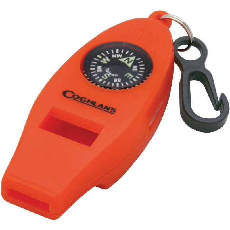 Coghlan's Four Function Whistle Thermometer, Magnifier, Compass red new US