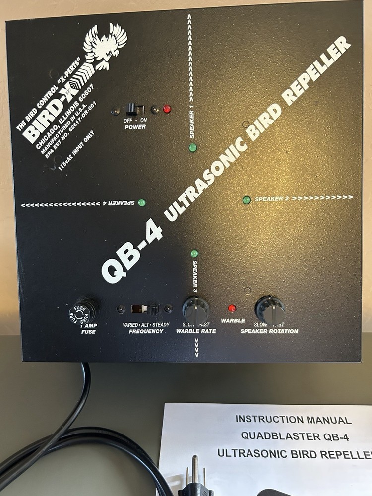 Bird-X QB-4 Ultrasonic Bird Repeller