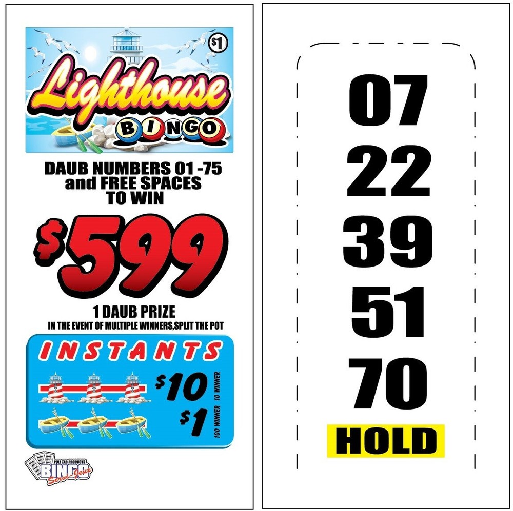 NEW pull tickets LIGHTHOUSE BINGO - Seal Card Tabs